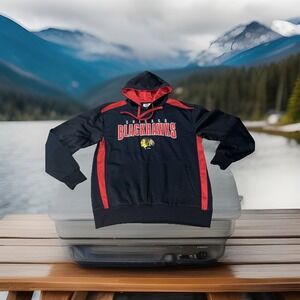Men Hockey Official NHL Pro Shirt Chicago Blackhawks Pullover Hoodie‎ Sweatshirt